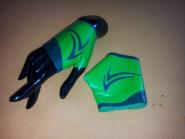 fingerlose Handschuhe "Kinky Summer Green" Hauptfarbe vorrätig oder gängig